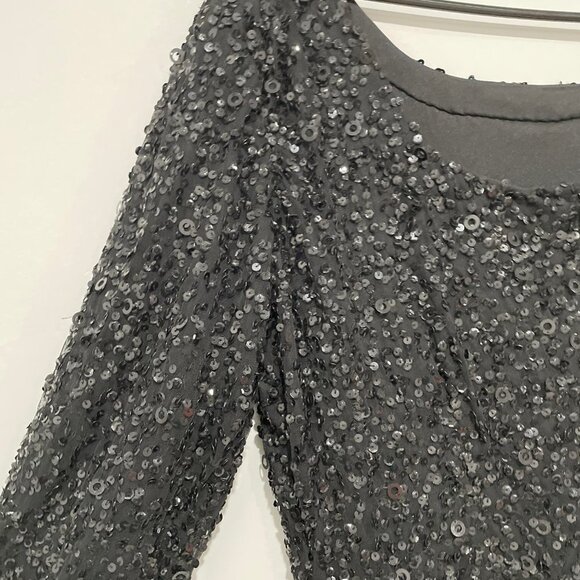 Adrianna Papell Women Black Sequinned Dress Size 18W - Picture 14 of 16